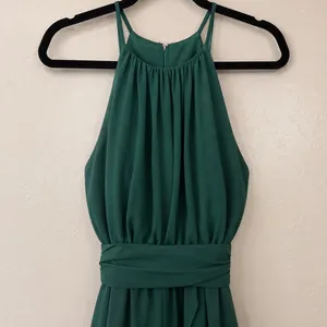 NEW JJ's House Vadele Peacock Bow Ruffle Chiffon Asymmetrical Cocktail Dress thumbnail 4