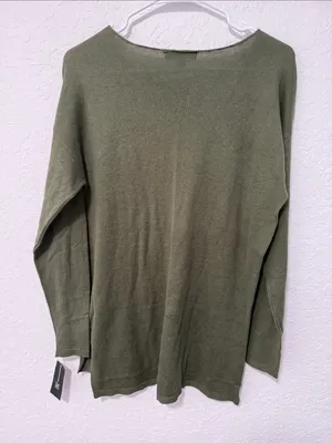 NWT INC Olive Green Women’s Sweater - Small thumbnail 2