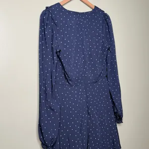 NWT Lulus Sweetie Aura Polka Dot Mini Dress Navy Blue Women’s Size Medium thumbnail 7