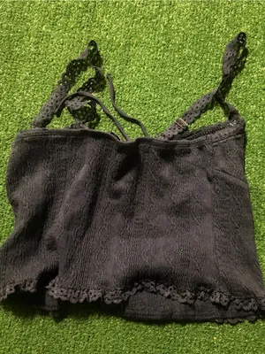 Betsey Johnson Black Lace-Trim Camisole Tank Top thumbnail 3