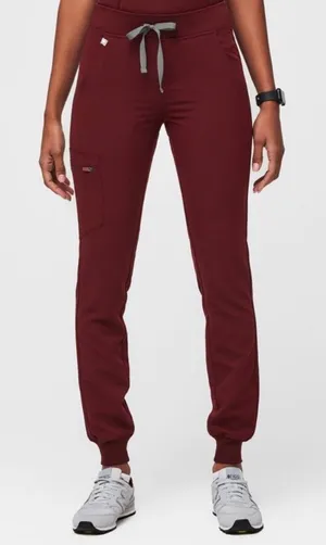 FIGS Zamora Jogger‎ Scrub Pant Size Small in Dark Cherry thumbnail 1