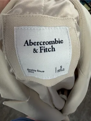 NEW Abercrombie & Fitch 2 Button Tailed Blazer Jacket in Cream Size Small thumbnail 6
