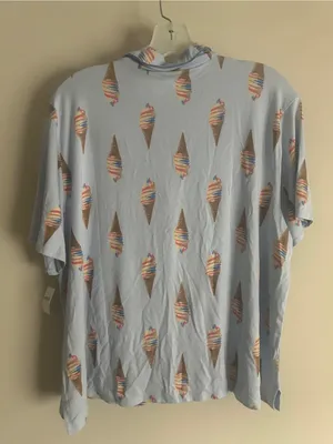 Aerie women’s pajama shirt ice cream cones print thumbnail 2