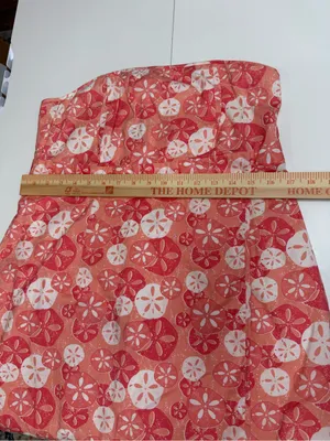 Vineyard Vines Coral and White Strapless Mini Summer Dress size 12 thumbnail 7