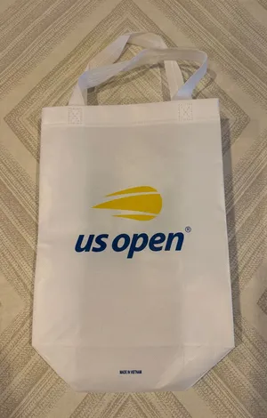 US Open Tennis x Amex White Shopping Tote Bag New Durable Reusable Carryall thumbnail 1