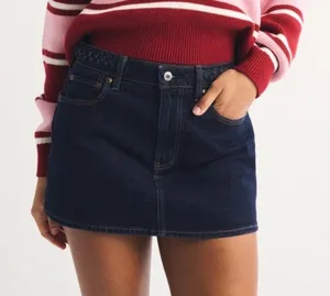 Abercrombie Mid Rise Denim Mini Skirt thumbnail 1