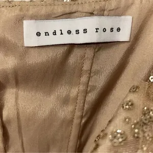 Endless Rose Sequins Mini Gold Nude Mini Dress(Size XS) thumbnail 7