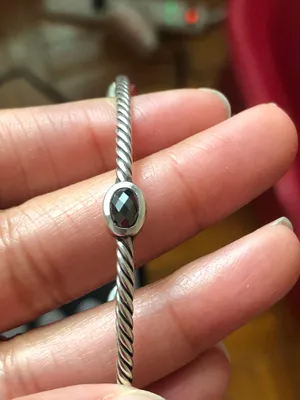 David Yurman Onyx Stone Bangle Bracelet thumbnail 1