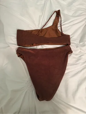Jade Swim Brown One Shoulder and High Waist Bikini thumbnail 3