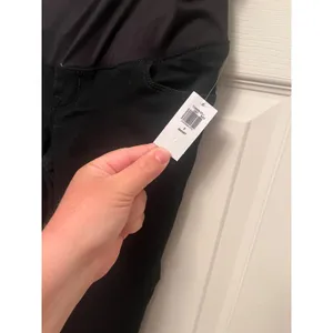 NEW Black‎ Maternity Rollover-Panel 360° Stretch Super-Skinny Jeans in 2 Short thumbnail 5
