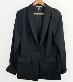 BCBGeneration Black Single-Button Notched Lapel Blazer Jacket Size S thumbnail 1