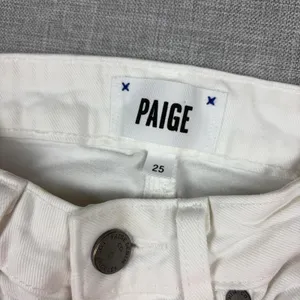 Paige Verdugo Ultra Skinny Jeans Womens 25 White Distressed Stretch Denim thumbnail 6