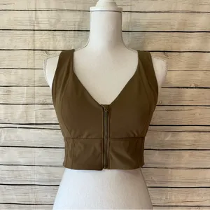 Free People Movement It’s An Illusion Crop Sports Bra Green thumbnail 2