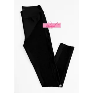 Alo High-Waist Airlift Energize Legging Black Sheer Mesh Cut-Outs Cutouts Tights thumbnail 13