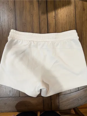 Women's Cream Drawstring Athletic Shorts Size L thumbnail 4