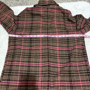 Wild fable XS Plaid Long length Coat with Pink Accents thumbnail 4