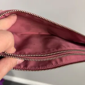 Lululemon Double Zip Pouch Pink Nylon Travel Wallet Organizer Clutch thumbnail 6
