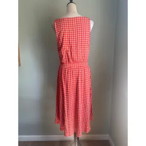 Maeve Anthropologie Medium Orange Floral Cowl Midi Jersey Dress boho cottage re thumbnail 4