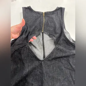 Casual Denim Black Dress thumbnail 8