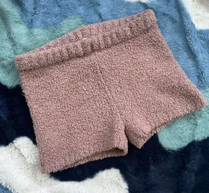 LA Hearts by Pacsun Fuzzy Brown Shorts thumbnail 1