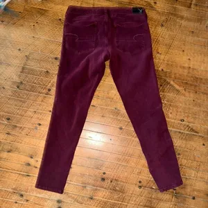 American Eagle 8 burgundy stretchy normcore basic jeggings thumbnail 3