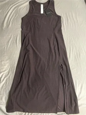 Fabletics Tank Midi Dress in Deep Plum thumbnail 1