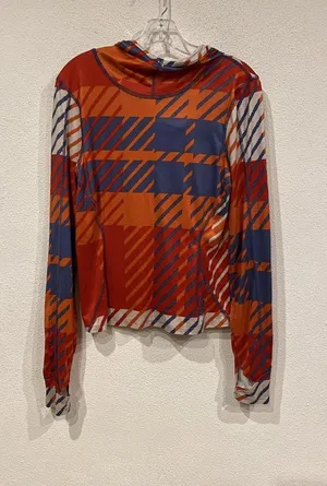 Free People Misty Morning Hoodie Womens Medium Multicolor Plaid Long Sleeve thumbnail 1