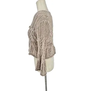 Vtg‎ Dressbarn Y2K Sweater Cardigan Crochet S Bell Sleeve Hippie Boho Festival thumbnail 4