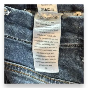 Good‎ American Size 2/26 Good Legs Straight Leg Jeans Blue Mid Rise Stretch thumbnail 8