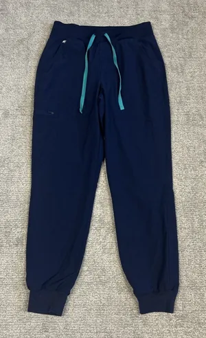 Figs Zamora Jogger Scrub Pants Medium Lined Navy Hospital Dental Medical Nurse thumbnail 1