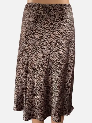 Victoria’s Secret Satin Animal Print Slip Skirt Bias Cut thumbnail 4