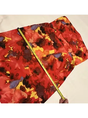 New York & Company Strapless Sheath Dress Red Water Color Sz 12 NWT $56 thumbnail 7