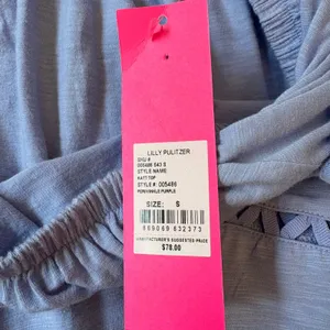 Lilly Pulitzer KATT Top Periwinkle Purple Off‎ Shoulder Long Sleeve S NWT thumbnail 8