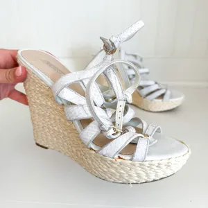 Guess White Wedge Sandals thumbnail 1