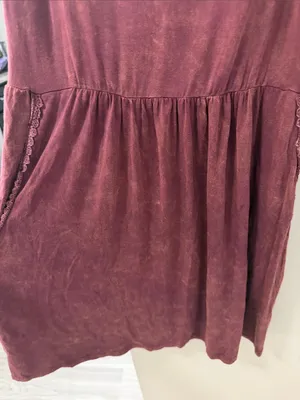 $78 NWOT POL Acid Wash Boho Western Mini Dress S thumbnail 5