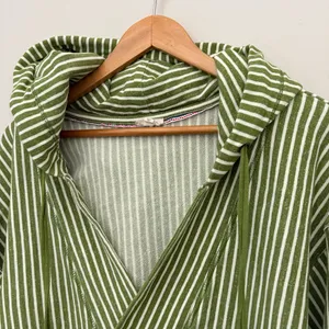 Anthropologie Pilcro Green Wharfside Striped Hoodie‎ 100% Cotton Size M thumbnail 5