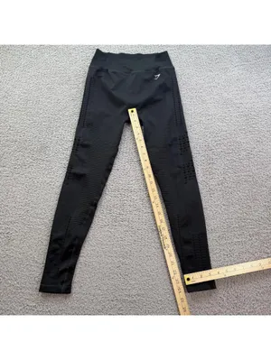 Gymshark Black Seamless High Waisted Sculpt Leggings Womens XS Athletic Workout thumbnail 3