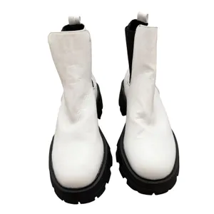 Topshop White Chunky Chelsea Boots Lug Sole Platform Ankle Booties Size 40 thumbnail 2