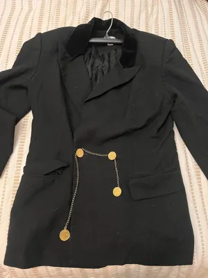 Black Vintage Blazer Gold Detailing thumbnail 1