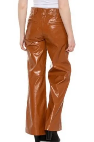 Free People Star Crossed Lovers Faux Leather Pants thumbnail 4