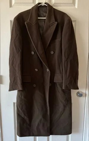 Chaps by Ralph Lauren Women’s Chocolate Brown Wool Overcoat, Size Medium thumbnail 1