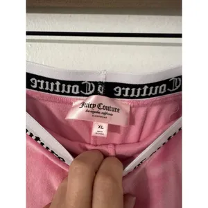 Juicy Couture Velour Boxer Shorts Spellout Size XL Pink Rhinestone Y2K 90s thumbnail 4