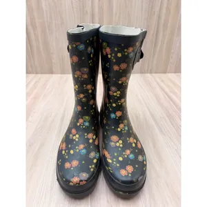 Western Chief Rain Boots Womens 7 38 Navy Blue Good Prim Petals Floral Rubber thumbnail 5