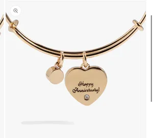 Mother of Pearl Heart Anniversary Bangle thumbnail 3