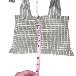 NEW Petersyn x Revolve Nola Striped Sonma Gray Tank Top Women Size XS Smocked‎ thumbnail 6