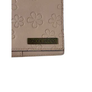 Frye and Co Women's Credit Card Bi-fiold Wallet Vegan Leather Beige Floral thumbnail 2