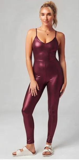 Wild Fable Liquid Burgundy Bodysuit Jumpsuit Woman’s Size Small | NWT thumbnail 1