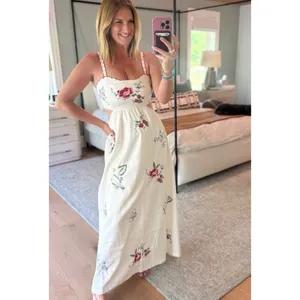 ABERCROMBIE & FITCH Bra-Free Embroidered White Maxi Dress Size XS NEW thumbnail 6
