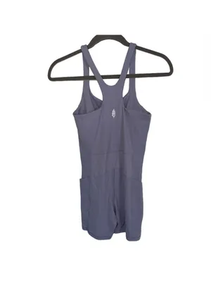 Free People FP Movement Never Better Runsie Soft Girl Pastel Lilac Romper xs thumbnail 4