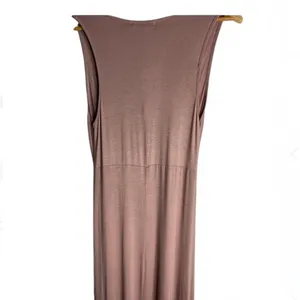 Saints 21 Sleeveless Pleated V-Neck Ruffle Trim Maxi Dress mauve Size S NWT thumbnail 2